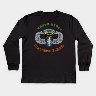 Airborne Ranger - Green Beret Kids Long Sleeve T-Shirt